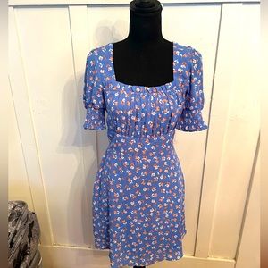 💙Super Cute “Jesa Floral Ruffle Bust Dress”